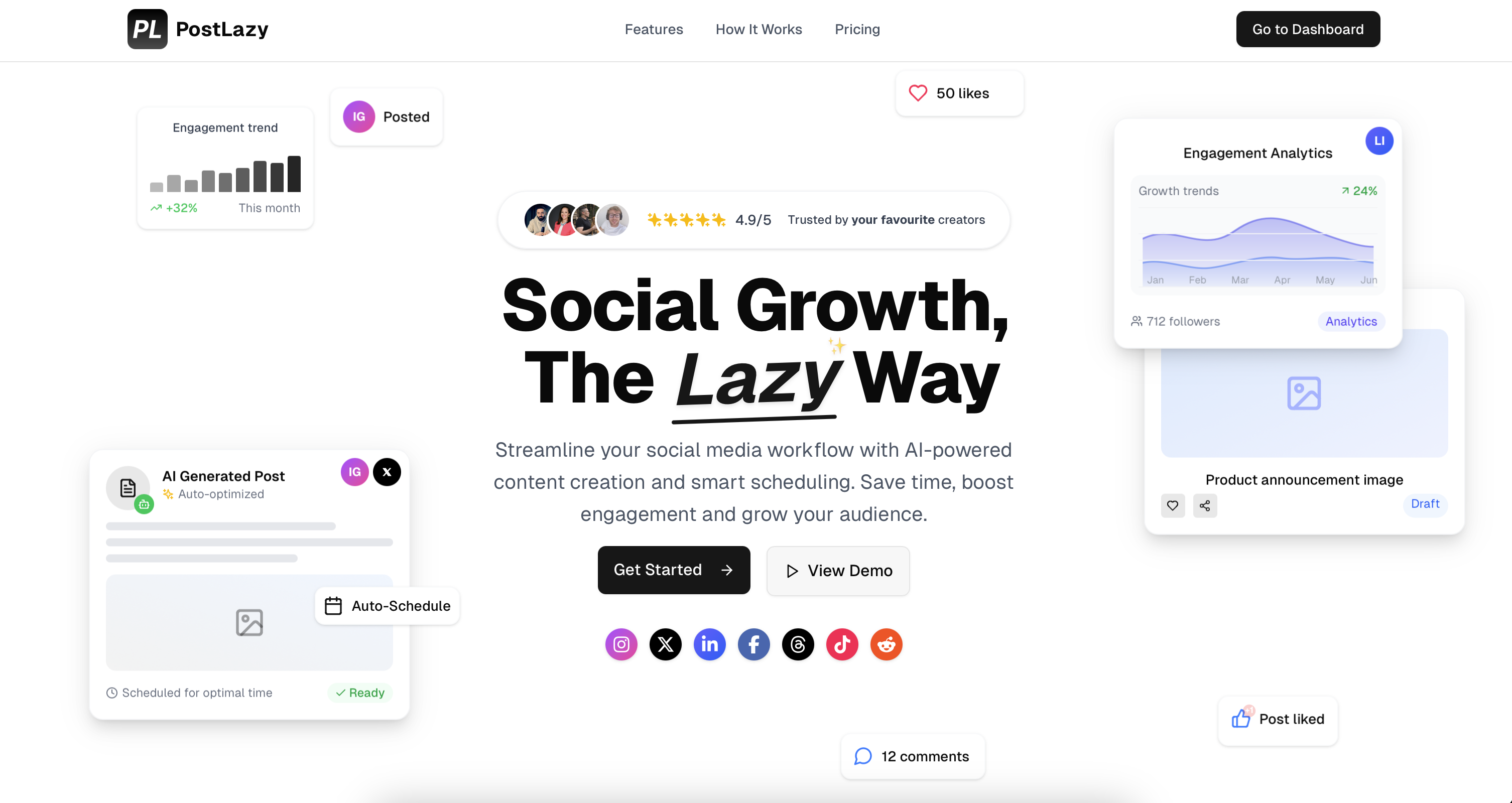 PostLazy logo